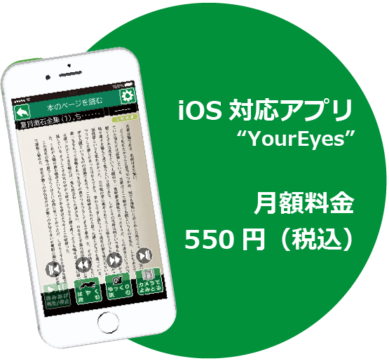 iOS対応アプリ ユアアイズ 月額料金550円